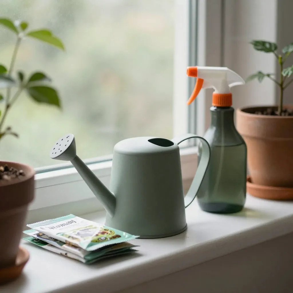 Proper watering technique demonstration